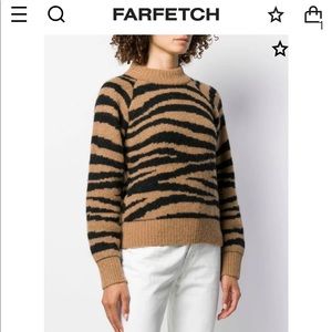 APC tiger print wool sweater